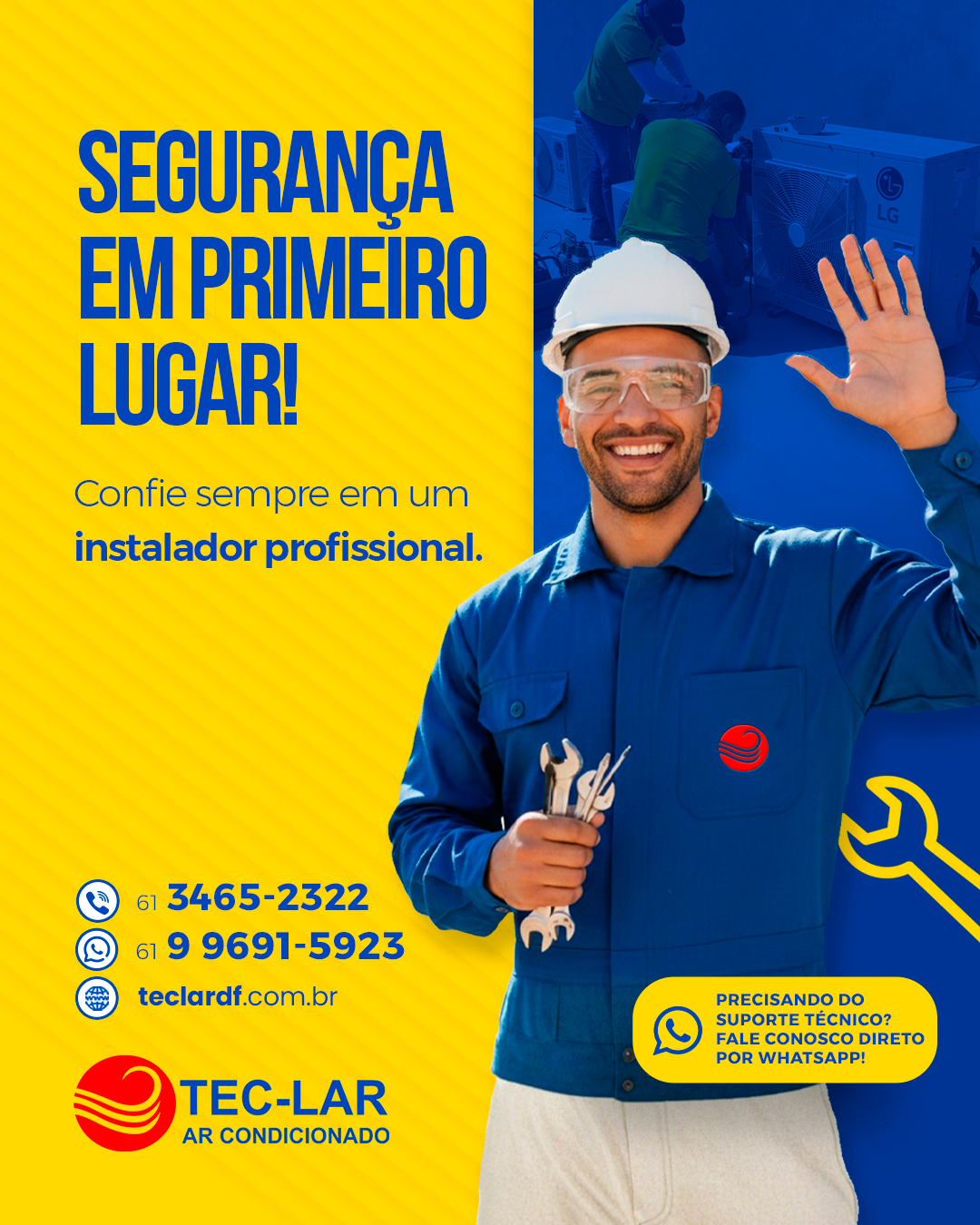 Post Tec-Lar DF — Equipe de instalação